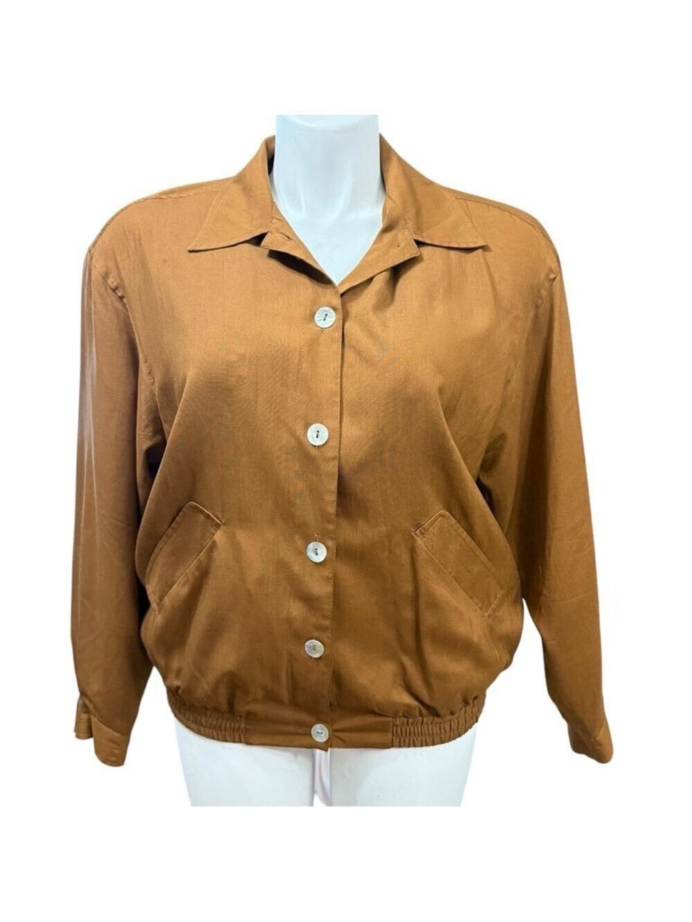 Vintage Melrose Silk Studio Brown Jacket Size‎ L